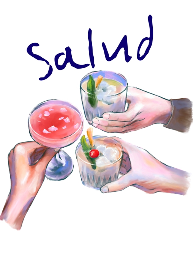 sklenice plněné koktejly 