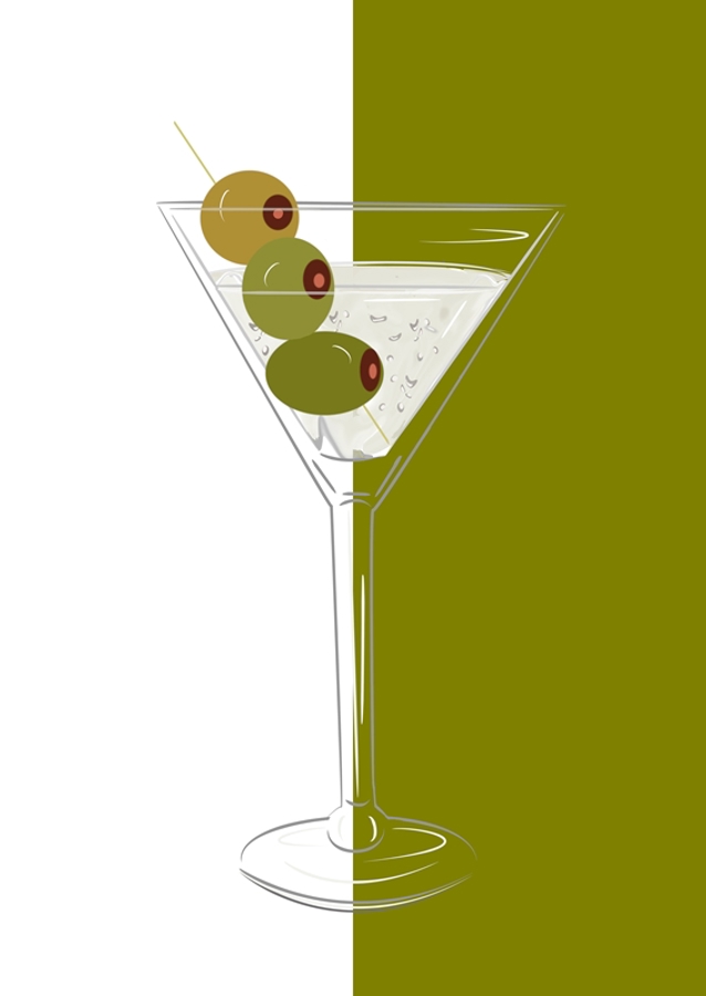 Martini with Three Olives