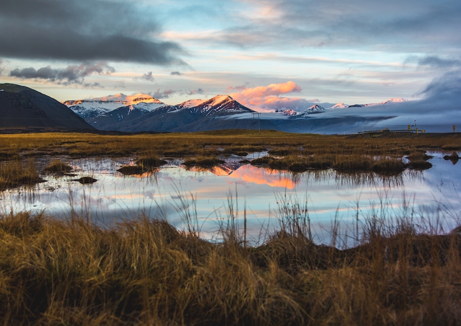 Sonnenuntergang bei Hornafjörður