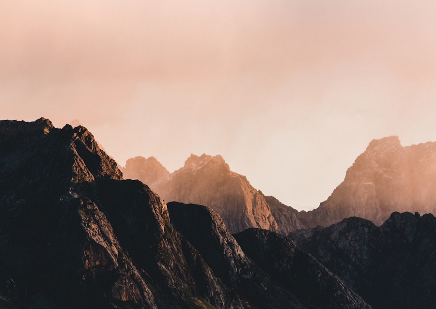 Západ slunce ve fjordech