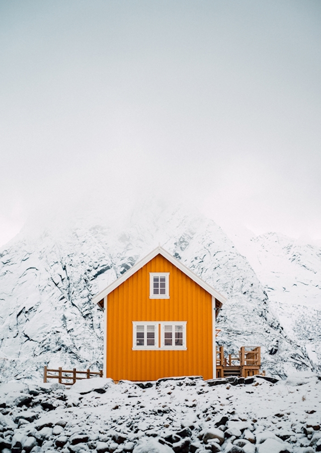 Small yellow cabin
