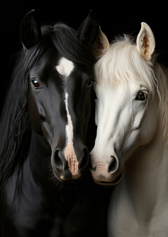 Black and White Horses 2