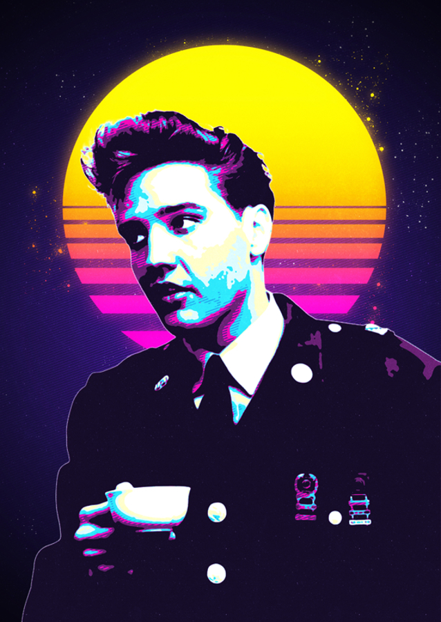 Elvis Aaron Presley retro art