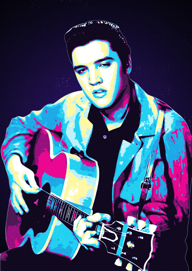 elvis retro art