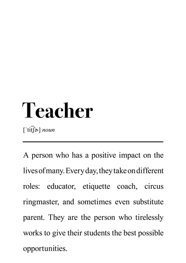 Teacher Quote Print: Thank You