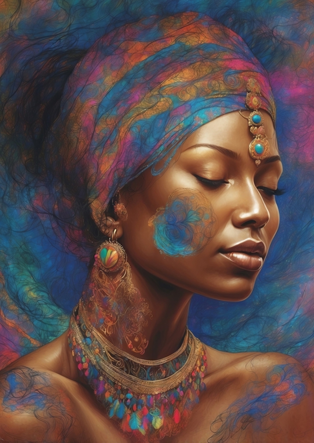 potrait donne astratte