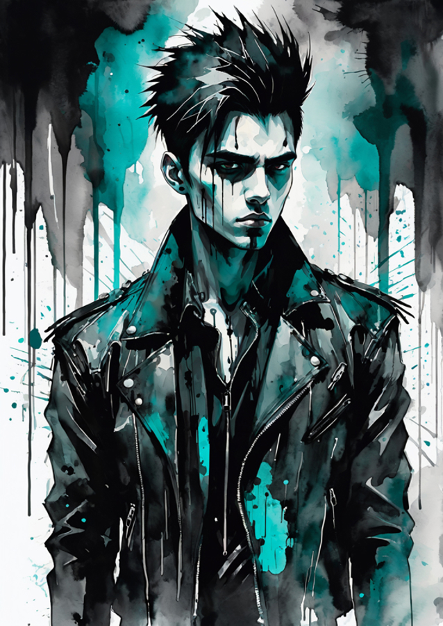 un potrait uomo acquerello