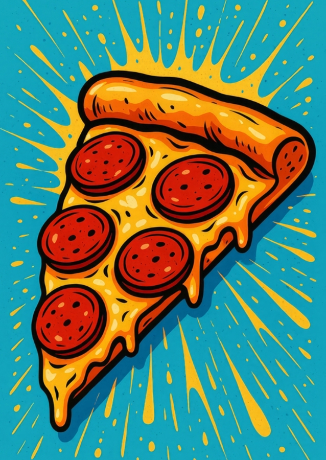 Pizza Pepperoni Pop Art