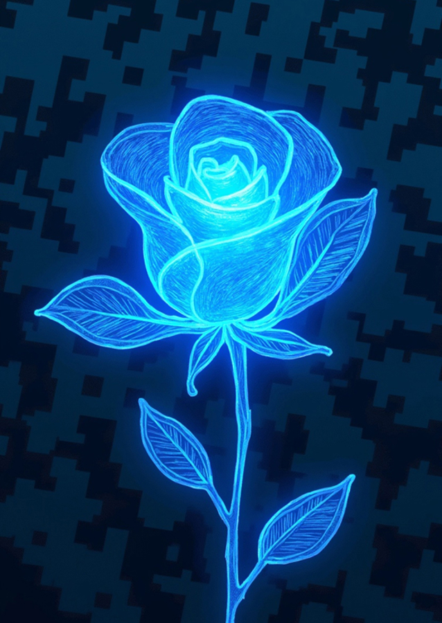 Lightning blue flower