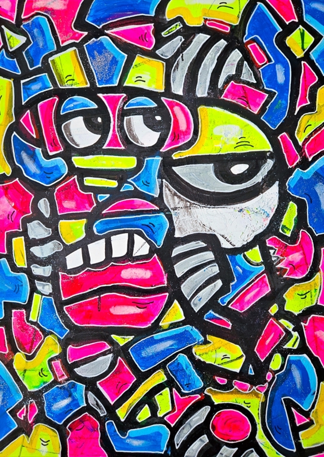 Fargerik sztuka pop art kubizm