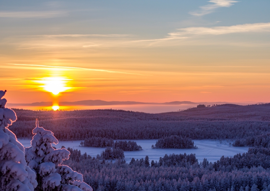 Západ slunce nad Dalaskogem