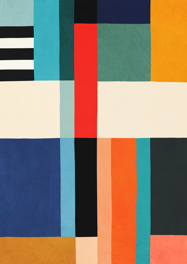 Geometrické Moderní Barevné Umění