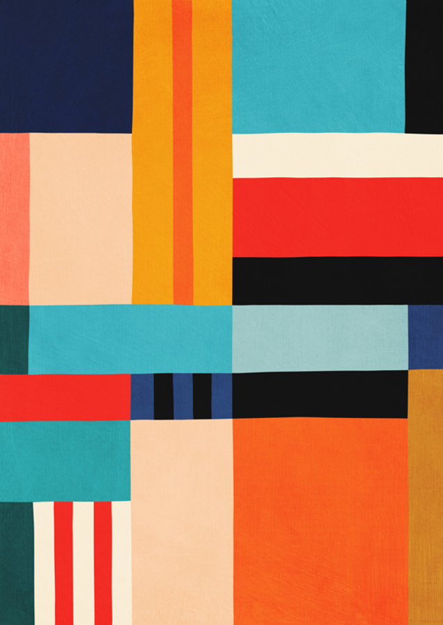  Moderní barevné geometrické umění