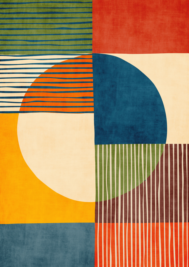 Mid-Century Colorful Abstract 