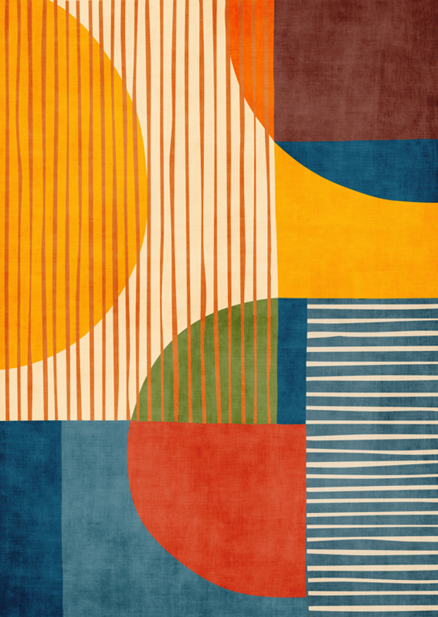 Mid-Century Circles & Stripes