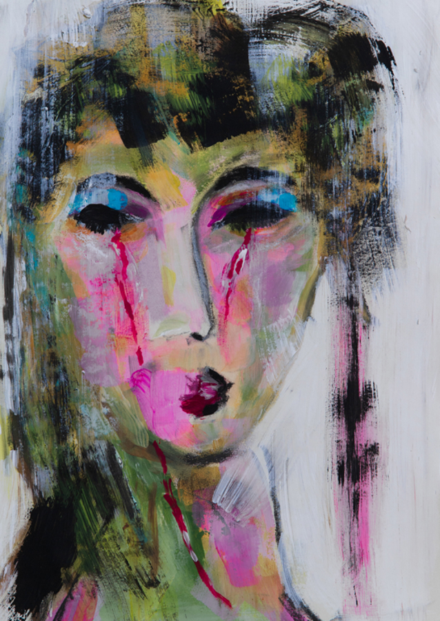 Art print Geisha painting