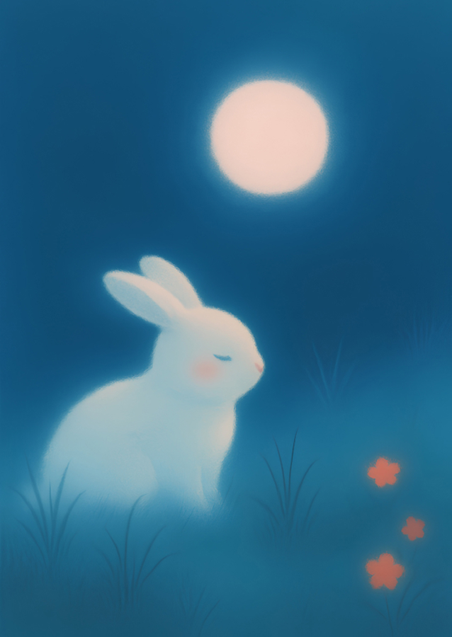 Hase und Mond