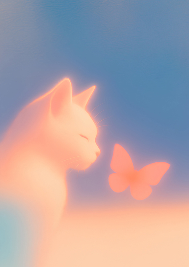 Cat and Butterfly