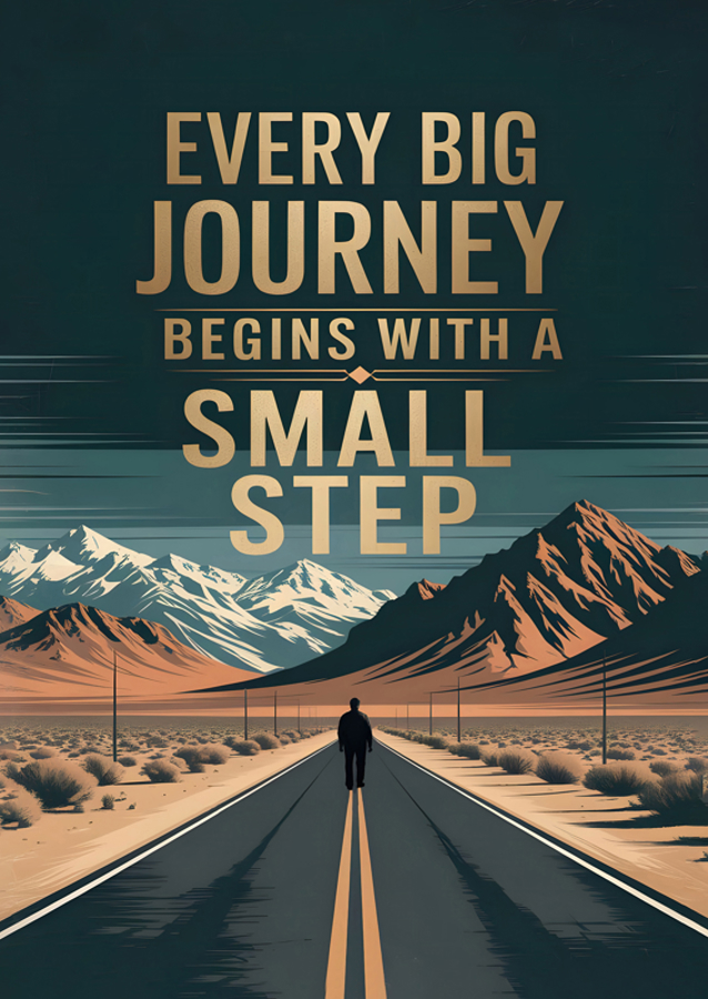 Affiche de motivation typographique