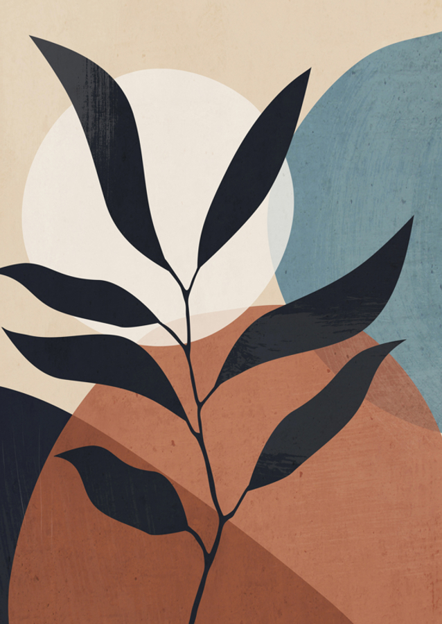 Abstract Art Tropical Leaf