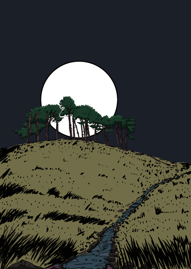 Moonlit Hilltop