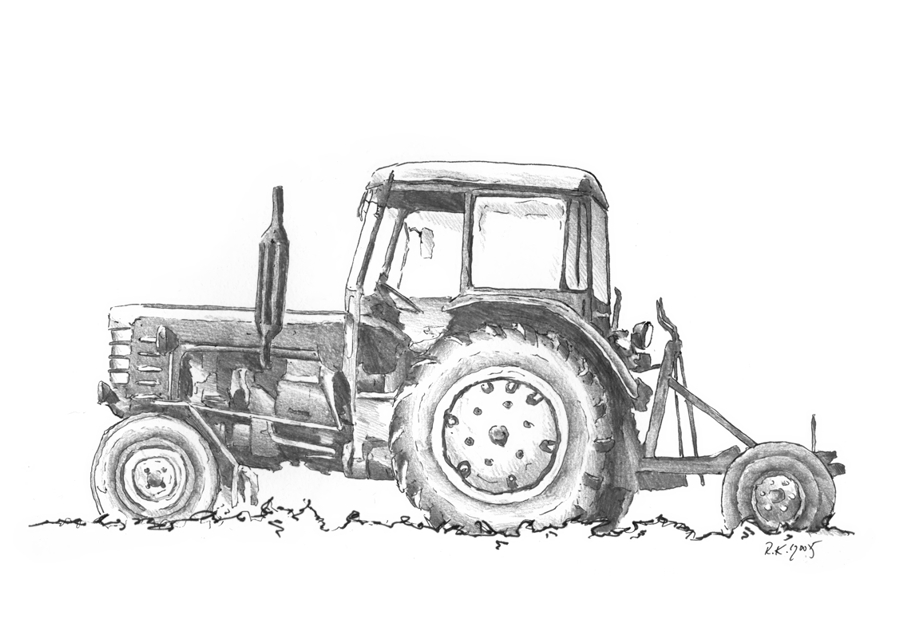 Tractor in Monochrome