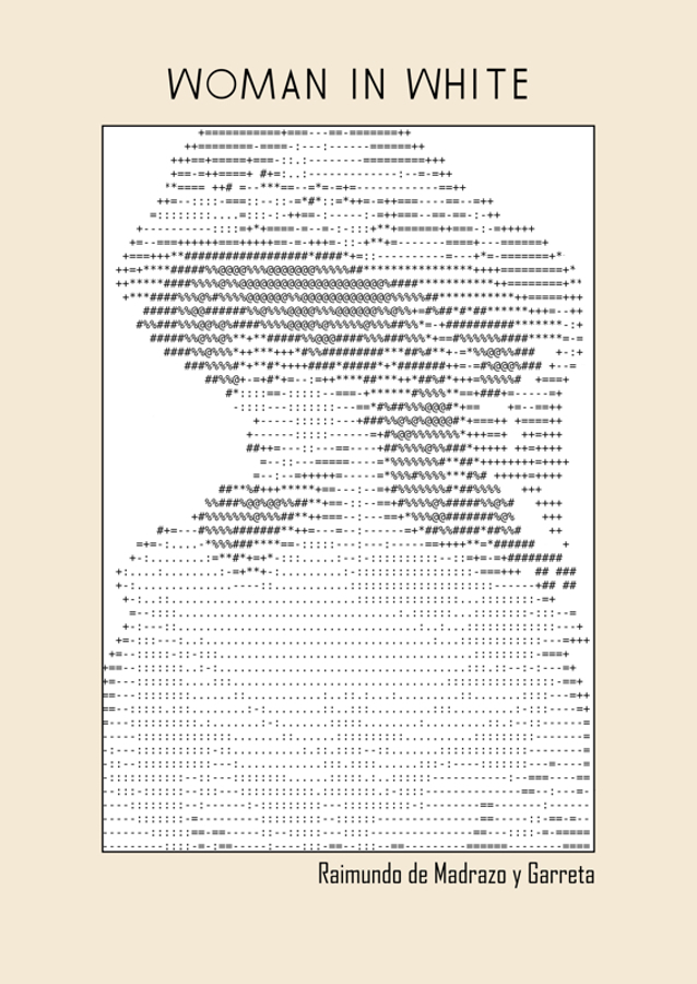Ascii Art Minimalist – Woman In White – Raimundo De Madrazo Y Garreta – Classic Painting