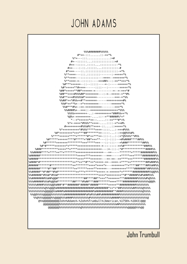 Ascii Art Minimalist – John Adams – John Trumbull (ascii Art)