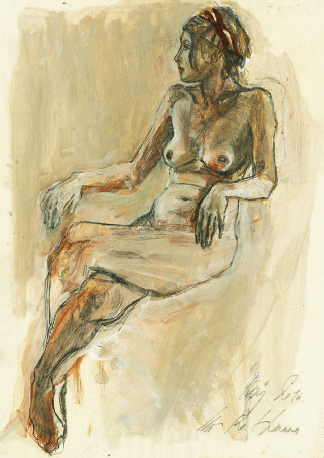 A Nude Figure Sketch