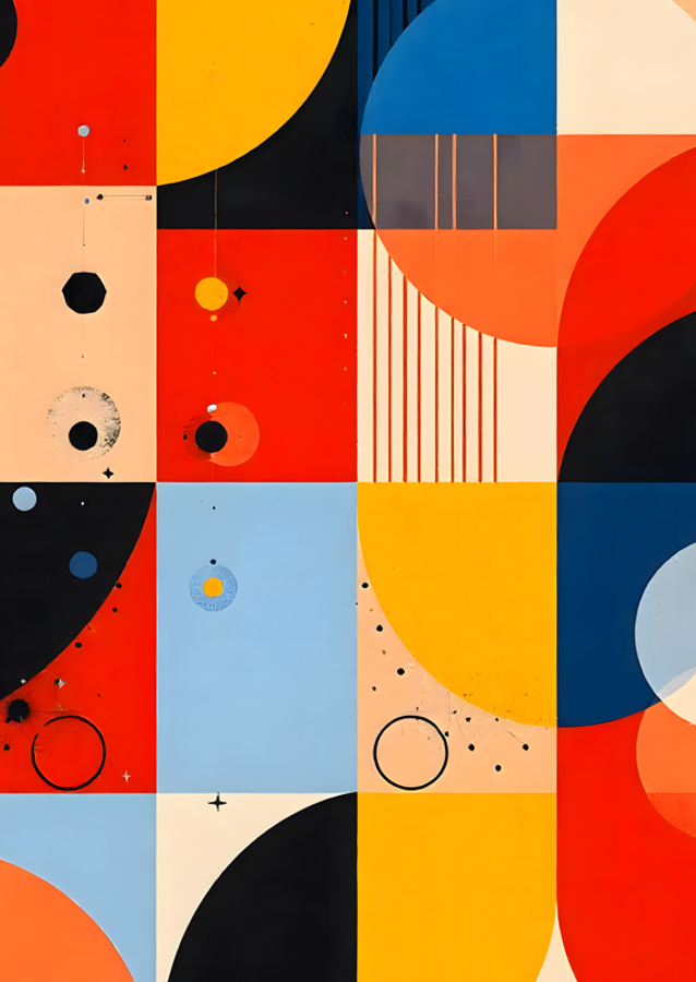 Abstract Geometric Art With Vibrant Colors