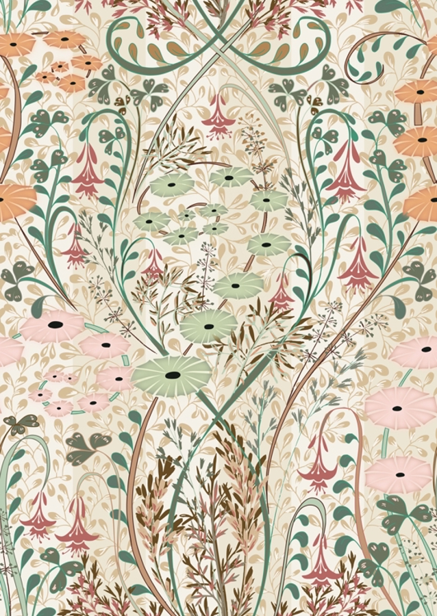 Meadow Scent Earthy Hues Pattern