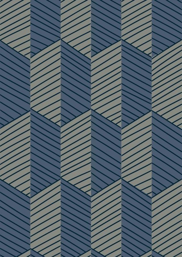 Geometric Pattern with Repeating Rhombus Shapes