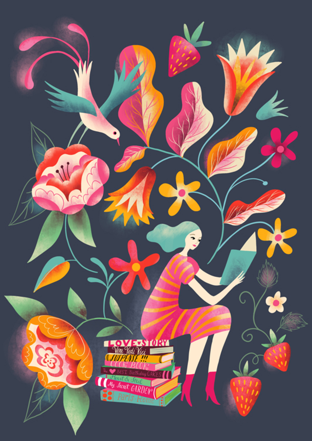 Folk Art Garden Reading