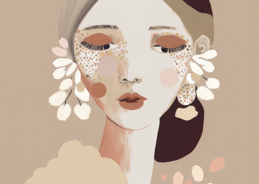 Portrait of a Woman with a Calm Expression