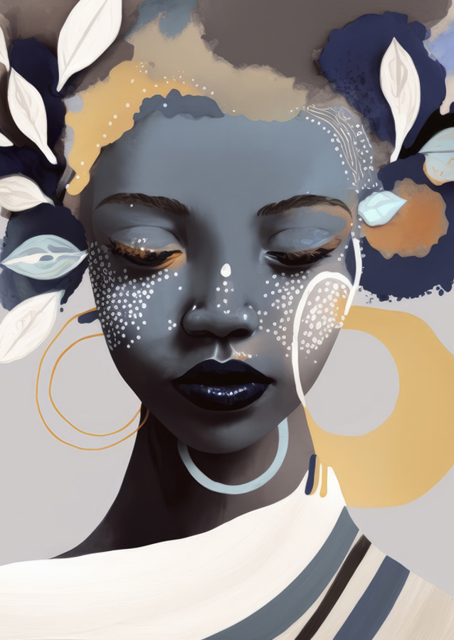 Portrait of a Woman with a Serene Expression