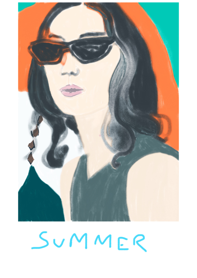 Woman in Sunglasses Exuding Summer Vibes