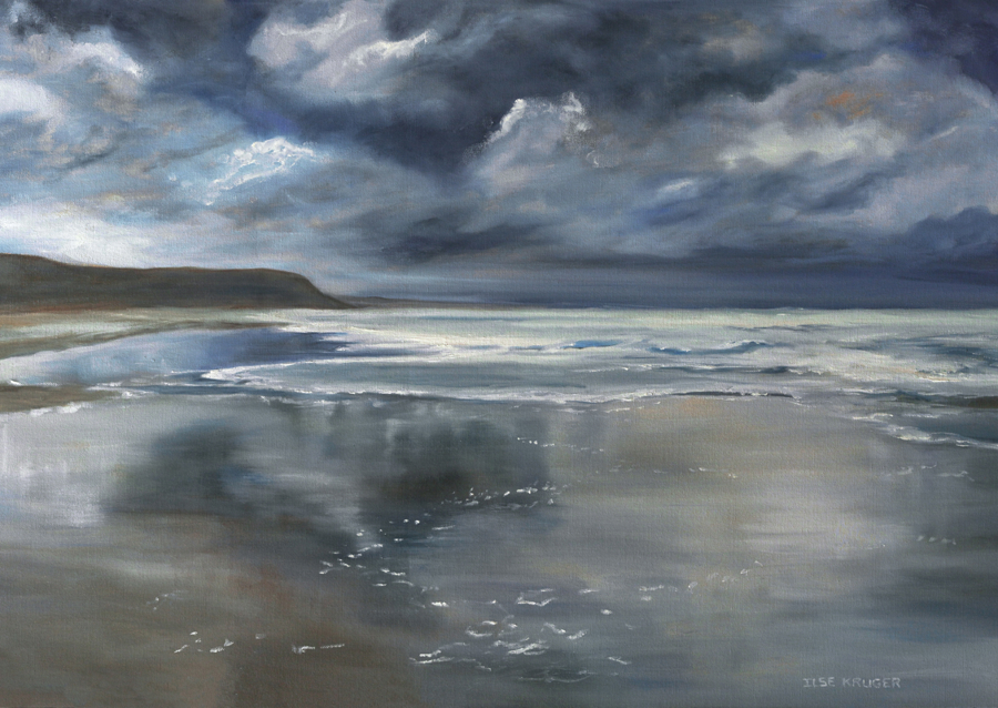 Stormy Beach Scene