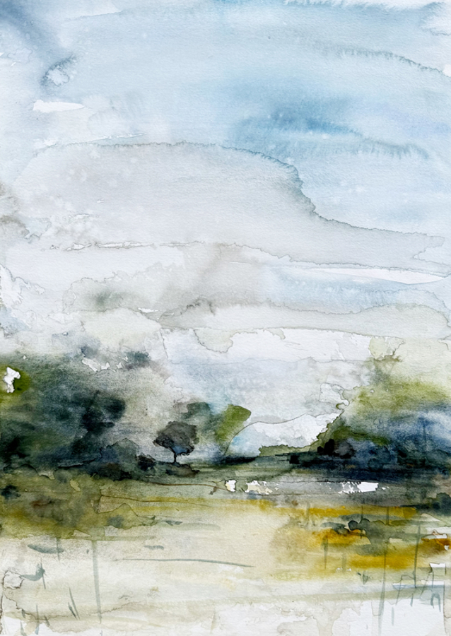 Misty Landscape Scene