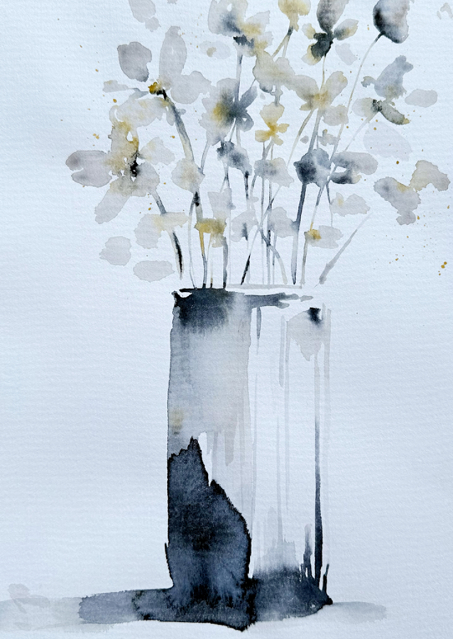 Grey Jasmine in a Vase
