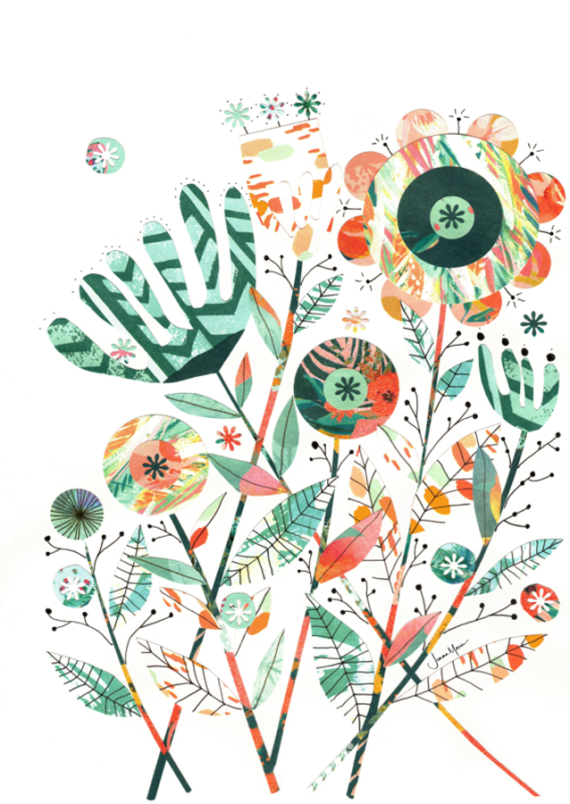 Bohemian Retro Flowers