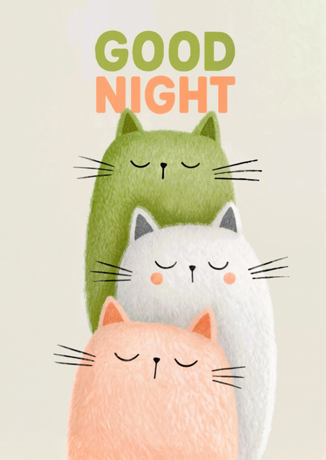 Dobranoc śpiące koty