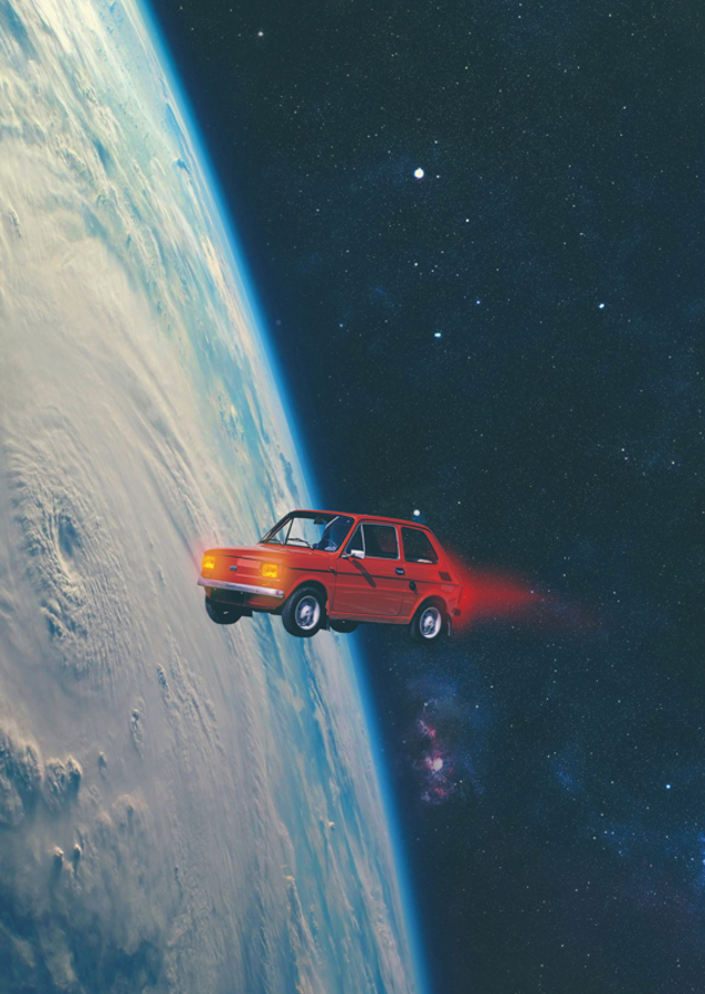 Space Ride in a Tiny Car