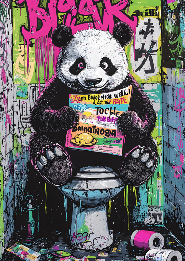 Morsom for søt til å spyle toalett