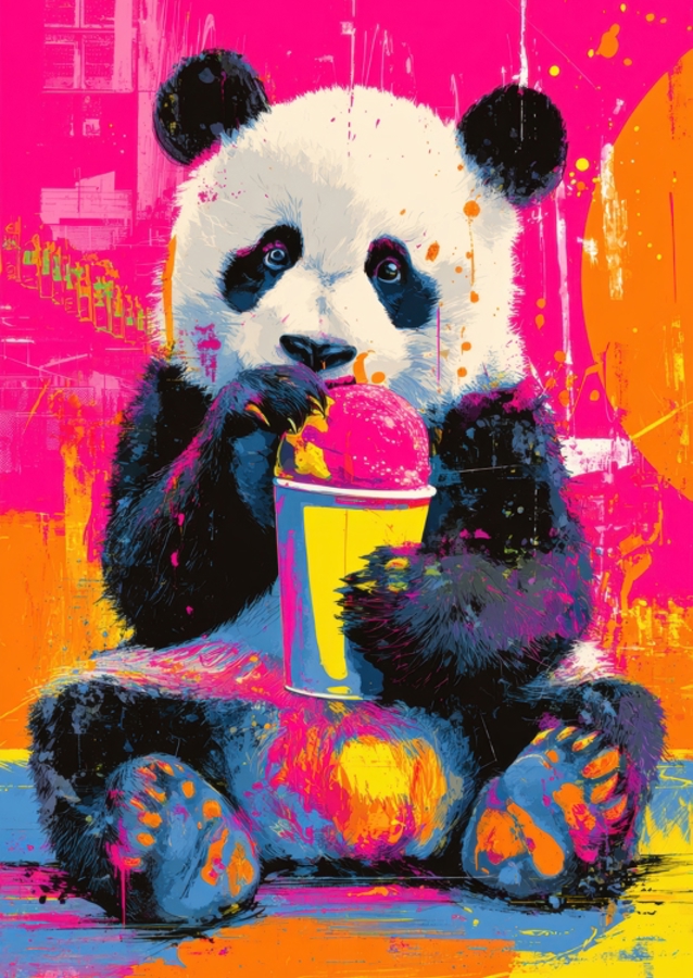 Panda mit Eis