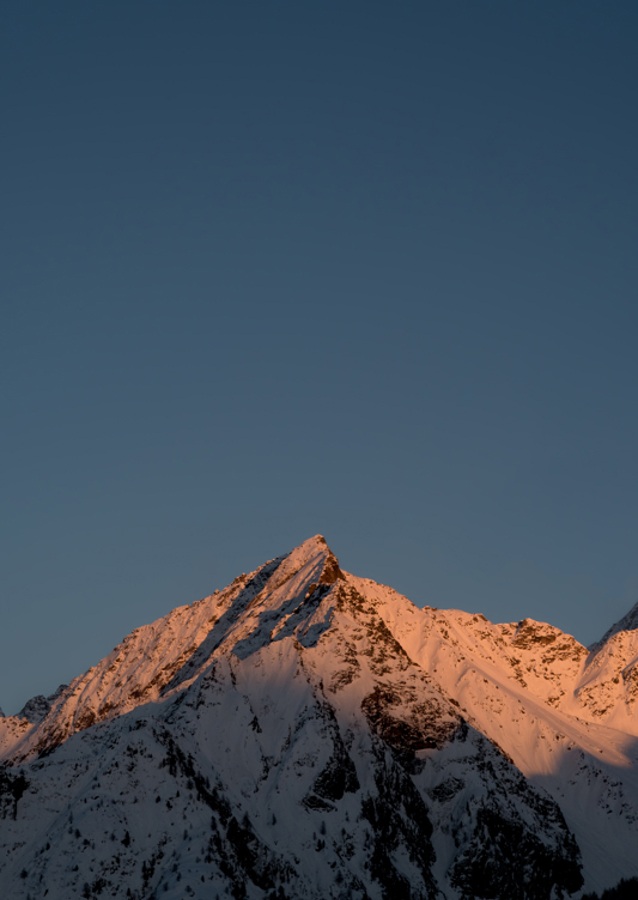 Italian Alpine Peak at Sunset