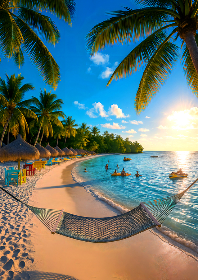 Ren afslapning i et tropisk feriested