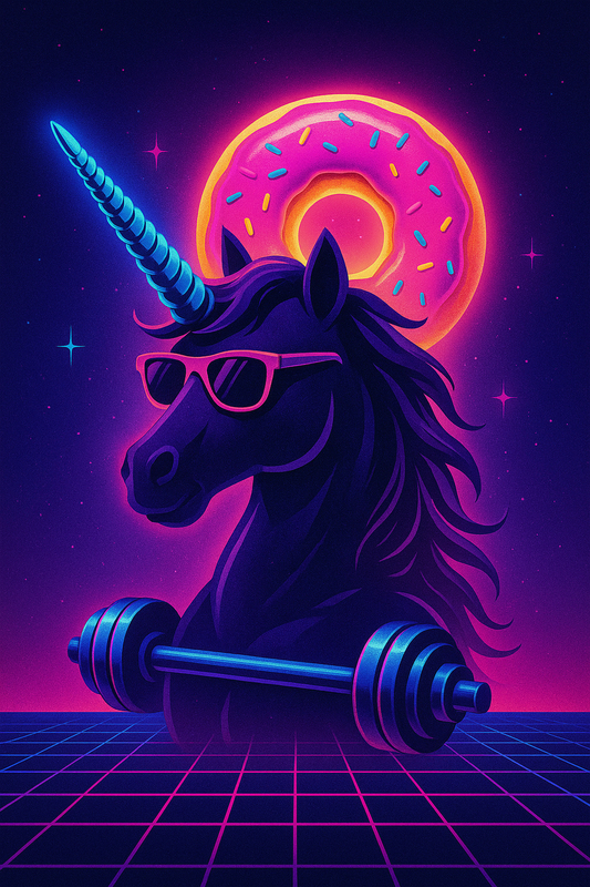 unicorn neon ソフト 新品 Neon Unicorn Powerlift Donut posters & prints by Ruben