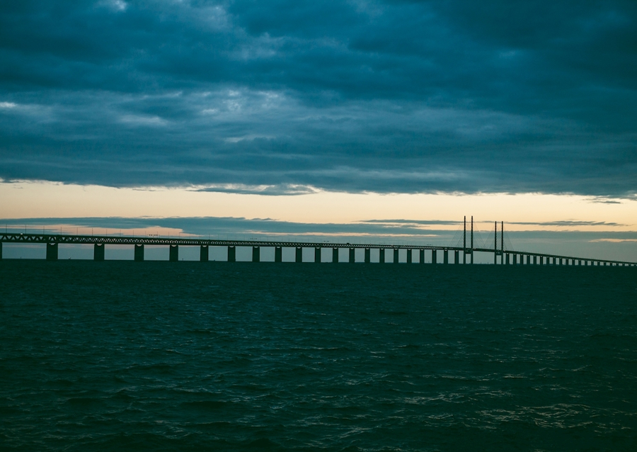 Die Brücke bei Sonnenuntergang