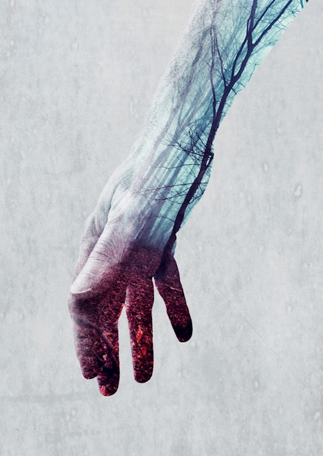 Hand double exposure