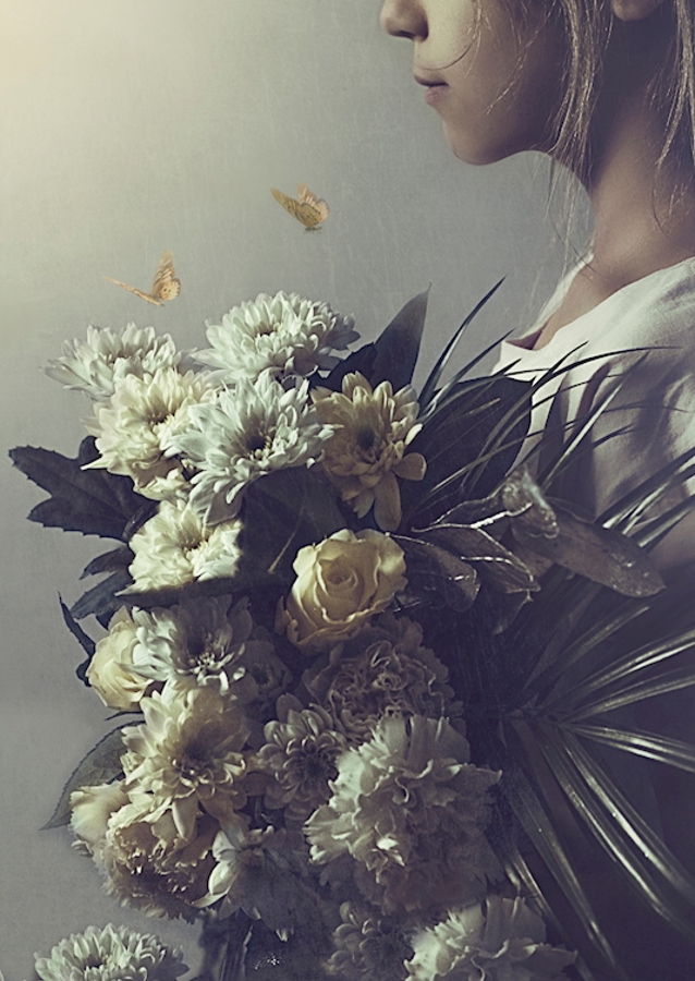 Das Mädchen mit dem Strauß